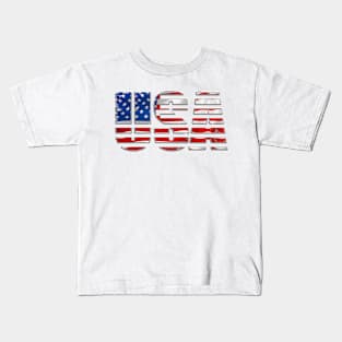 USA Capital Flag Kids T-Shirt